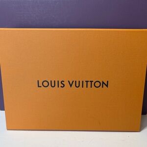 Louis Vuitton Orange and Black Branded Gift Box with dust bag 11 1/2 x 16 x 2